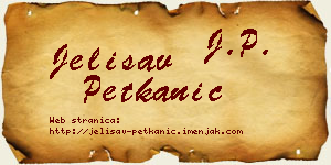 Jelisav Petkanić vizit kartica
